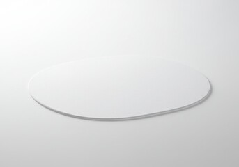 Blank oval, white, 3D, graphic, object