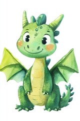 Fototapeta premium Dragon illustration character cute.