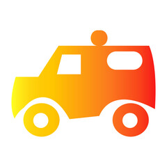 toy car gradient icon vector