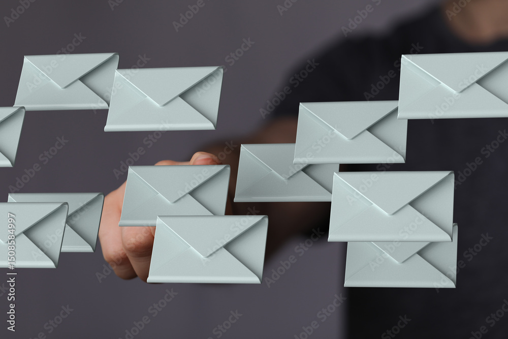 Leinwandbilder Efficiently handle email overload. Tips and tools for inbox management.
