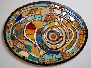 Naklejka premium Artistic Spiral Mosaic Art