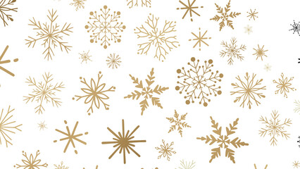 new year pattern. Christmas theme, golden openwork shiny snowflakes, star, 3D rendering.