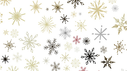 Winter Snow Symphony: Captivating 3D Illustration of Descending Snowflakes for Christmas