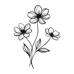 Simple Bloom Logo Design – Elegant Vector for Beauty & Wellness