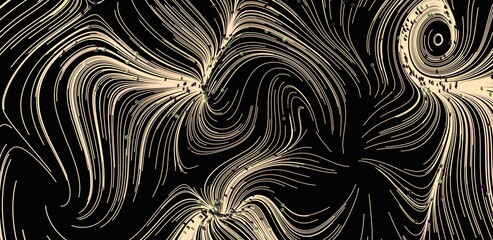 Elegant beige and black abstract art. Swirling lines create a dynamic, modern design.