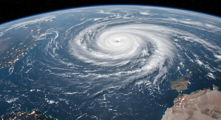Stunning Satellite Image of a Powerful Hurricane from Space