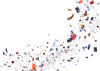 Abstract festive background with colorful confetti explosion. Perfect for celebrations, parties, and events.