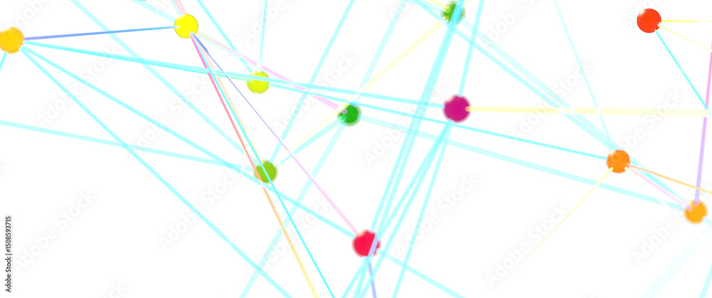Poster Abstract Colorful Network with Lines