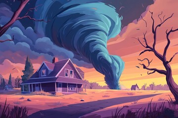 twister tornado 3d by generative ai