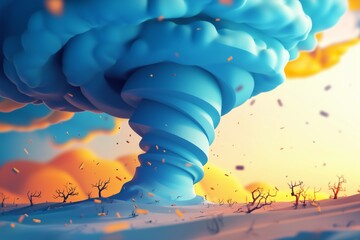 twister tornado 3d by generative ai