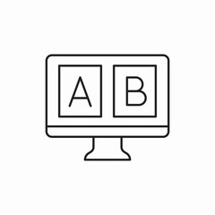 Language translation selection interface icon vector sign