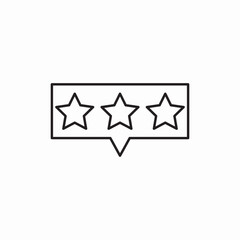 Customer review rating stars icon vector sign