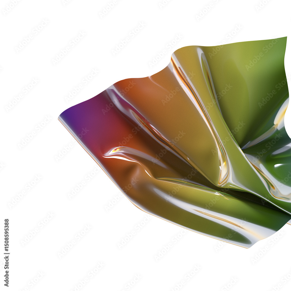 Aufkleber a vibrant abstract swirl of iridescent fabric the colors are flowing and dynamic