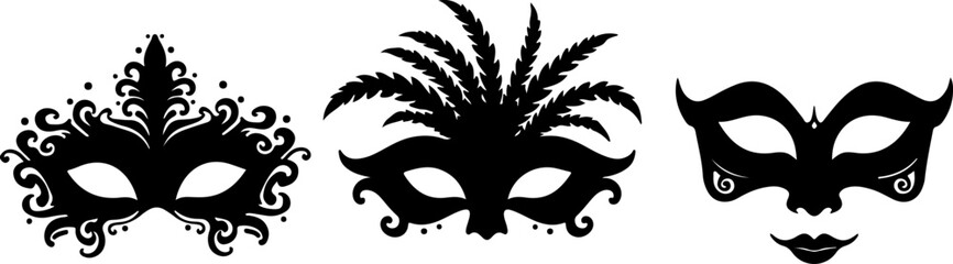  Masquerade Mask – Black & White Swirl Design | Premium AI-Generated Art