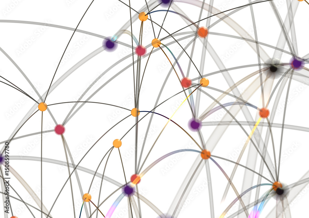 Aufkleber abstract network connection concept