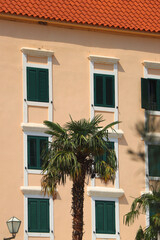 Fototapeta premium Historic and traditional Mediterranean architecture in Makarska, Croatia.