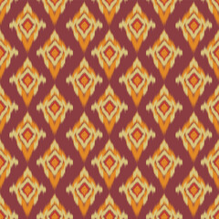 Ikat pattern, fabric pattern, orange, maroon background, wallpaper, carpet