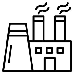 Industrial Plant line icon