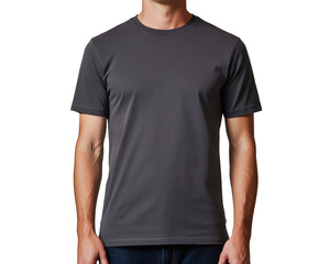 Men's Charcoal Grey Short Sleeve Crew Neck T-Shirt Comfortable, Stylish, and Versatile Everyday Wear