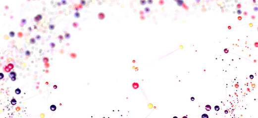Abstract background with colorful nodes and connections. Perfect for technology, network, or connection concepts.