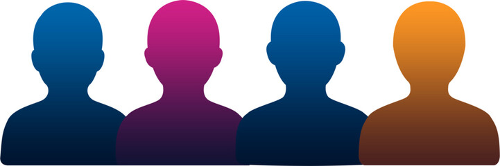 Diverse Group of User Silhouettes