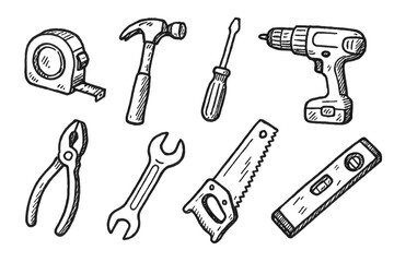 Hand-Drawn Tool Icons