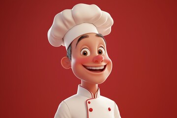 chef smiling in realistic by generative ai