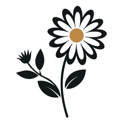 vector illustration of a sunflower icon on white background