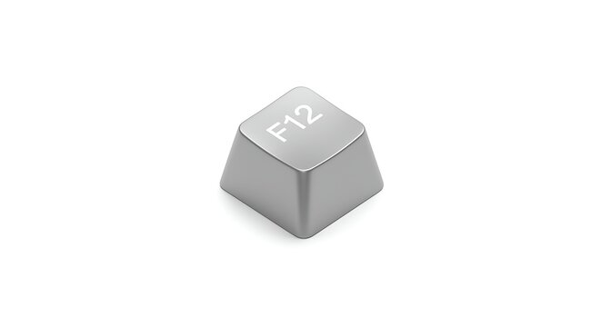 F12 Keycap Isolated on White Background
