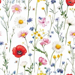 Vibrant Floral Pattern Seamless Background