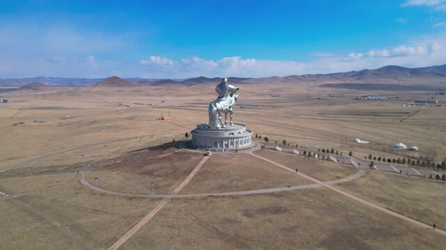 Ulaanbaatar, mongolia - 2 may 2025 Genghis Khan Statue Complex is a 40 metre tall statue of Genghis Khan 