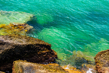 Rocks at the Miami Beach Haulover Inlet