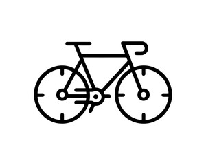 Bicycle Symbol In Thin Modern Line Art