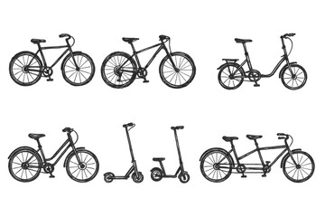 Bicycle Icons Sketch