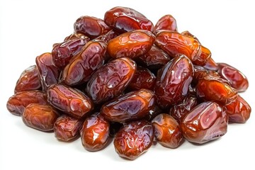 Close-up Image of Sweet Dates Fruit Pile, Dried Dates, Healthy Snack Dried Fruit, Dates