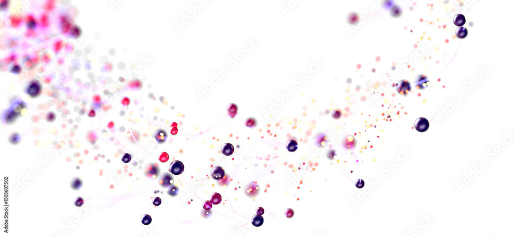 Fototapete beautiful abstract background with colorful bubbles and bokeh effect. perfect for presentations or w