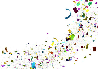 Festive celebration background with colorful confetti explosion. Perfect for party invitations, banners, and more.