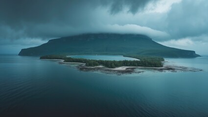 Fototapeta premium Aerial View - In Front Of The Island