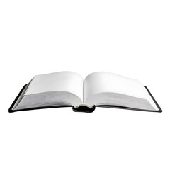 Open book with blank pages isolated on a 
Transparent background