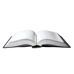 An open book with blank pages for education and knowledge, isolated on Transparent