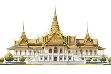 Naklejka premium The Grand Palace of Thailand architecture building mansion.