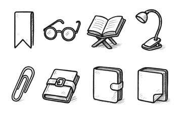 Hand-Drawn Book Icons