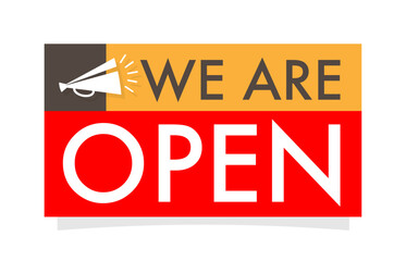 We are Open