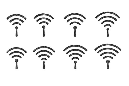 WiFi Standards Sketch Icons