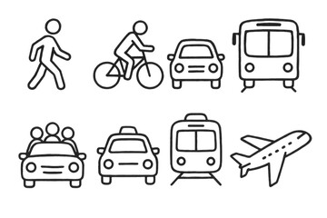 Transportation Icon Set