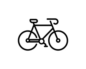 Fototapeta premium Line Art Bike Logo For Sport Brands