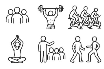Fitness Sketch Icons
