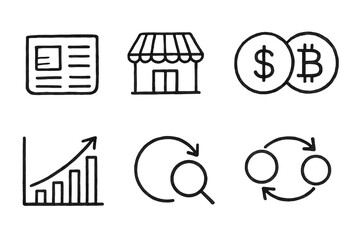 Hand-Drawn Finance Icons