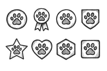 Paw Badge Icons