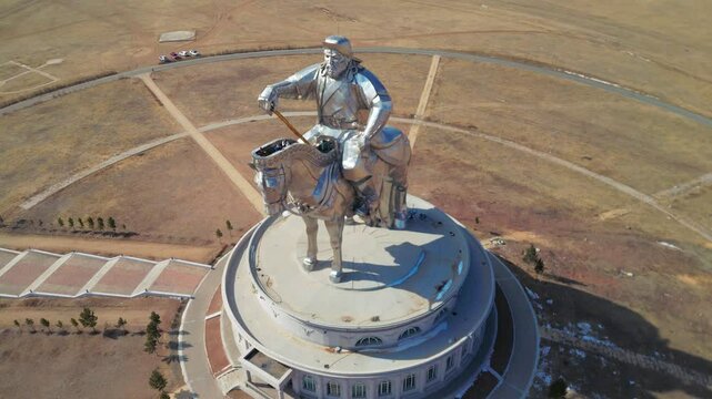 Ulaanbaatar, mongolia - 2 may 2025 Genghis Khan Statue Complex is a 40 metre tall statue of Genghis Khan 